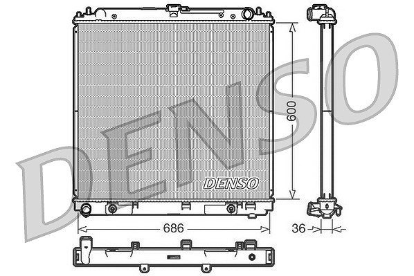 Denso Kühler, Motorkühlung [Hersteller-Nr. DRM46032] für Nissan