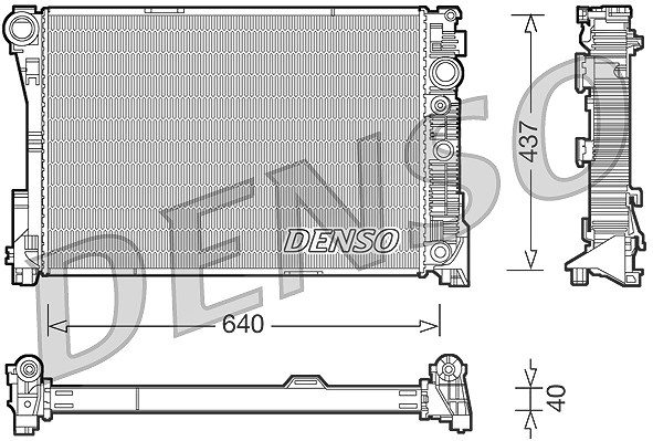 Denso Kühler, Motorkühlung [Hersteller-Nr. DRM17046] für Mercedes-Benz
