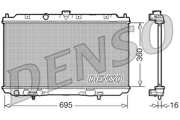 Denso Kühler, Motorkühlung [Hersteller-Nr. DRM46025] für Nissan
