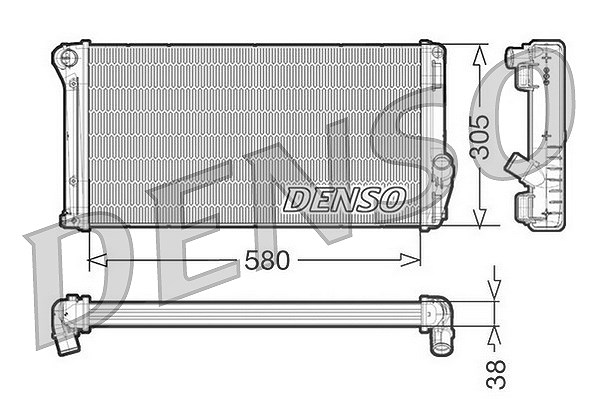 Denso Kühler, Motorkühlung [Hersteller-Nr. DRM13020] für Lancia, Fiat