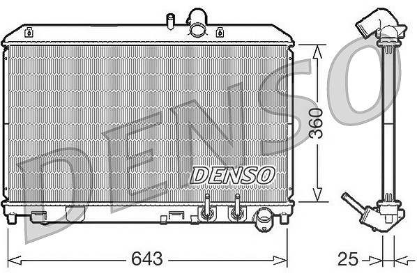 Denso Kühler, Motorkühlung [Hersteller-Nr. DRM44012] für Mazda