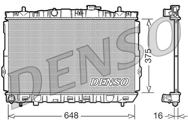 Denso Kühler, Motorkühlung [Hersteller-Nr. DRM41001] für Hyundai