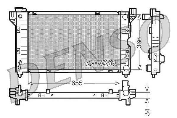 Denso Kühler, Motorkühlung [Hersteller-Nr. DRM06010] für Plymouth, Dodge, Chrysler