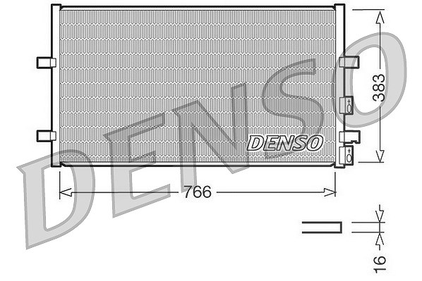 Denso Kondensator, Klimaanlage [Hersteller-Nr. DCN10009] für Ford