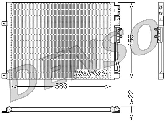Denso Kondensator, Klimaanlage [Hersteller-Nr. DCN06009] für Jeep