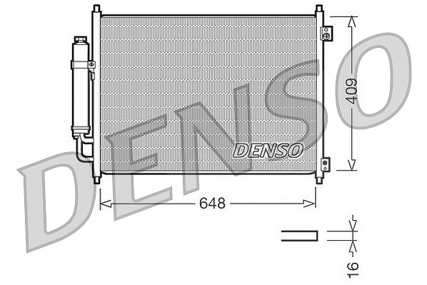 Denso Kondensator, Klimaanlage [Hersteller-Nr. DCN46001] für Nissan