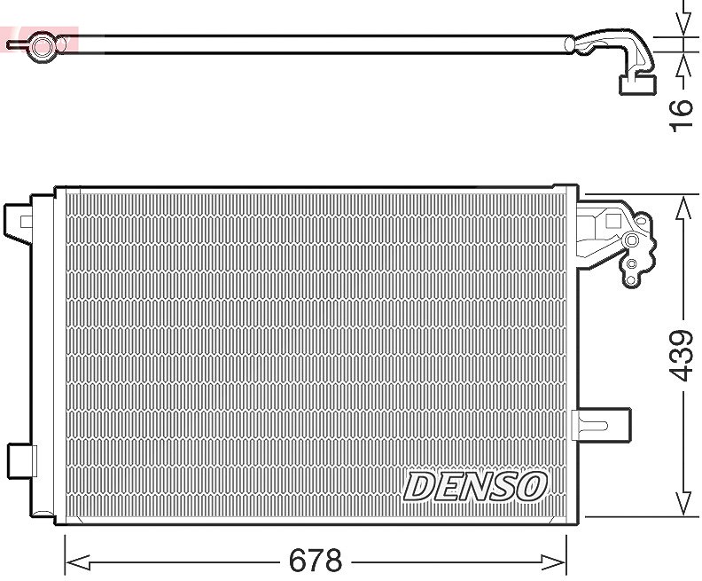 Denso Kondensator, Klimaanlage [Hersteller-Nr. DCN32063] für VW