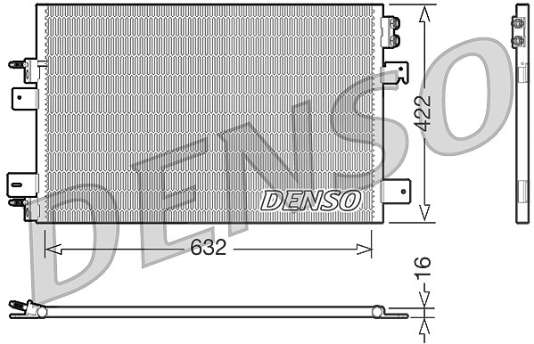 Denso Kondensator, Klimaanlage [Hersteller-Nr. DCN06007] für Jeep, Dodge, Chrysler, Lancia
