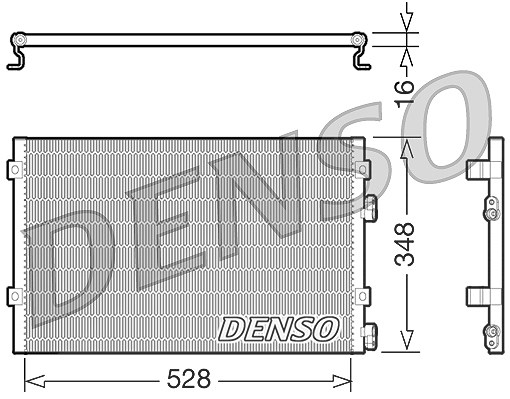 Denso Kondensator, Klimaanlage [Hersteller-Nr. DCN06004] für Chrysler