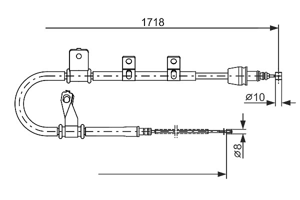 Bosch Seilzug, Feststellbremse [Hersteller-Nr. 1987482075] für Hyundai