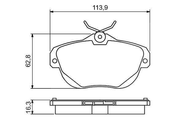 Bosch Bremsbelagsatz, Scheibenbremse [Hersteller-Nr. 0986494243] für Citroën