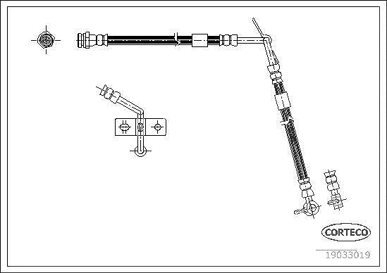 Corteco Bremsschlauch ERSTAUSRÜSTERQUALITÄT [Hersteller-Nr. 19033019] für Mazda