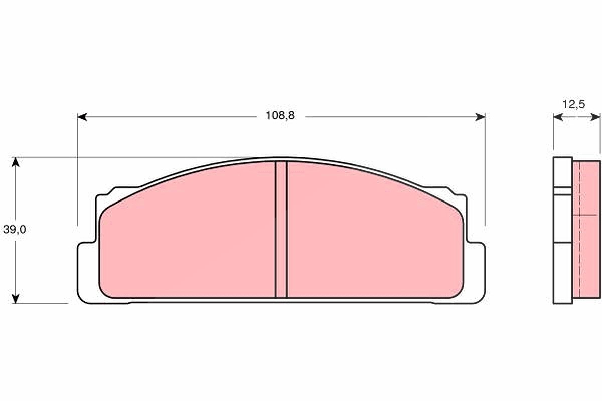 Trw Bremsbelagsatz, Scheibenbremse [Hersteller-Nr. GDB105] für Fiat, Toyota