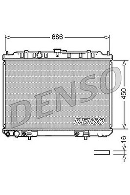 Denso Kühler, Motorkühlung [Hersteller-Nr. DRM46008] für Nissan