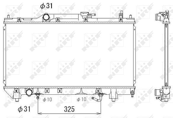 Nrf Kühler, Motorkühlung [Hersteller-Nr. 53278] für Toyota