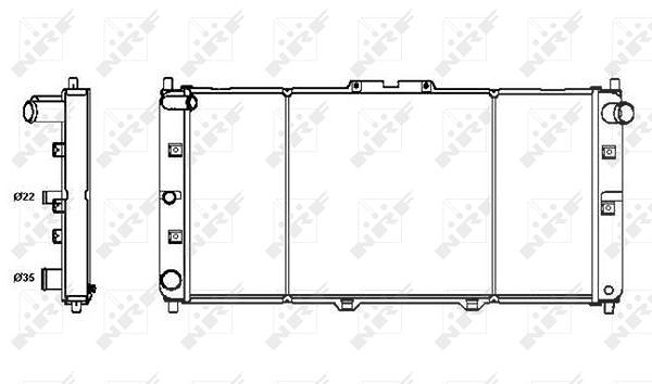 Kühler Motorkühlung Kühlrippen gelötet 690 - 352 mm Aluminium NRF für MAZDA MX-3 - Bild 4