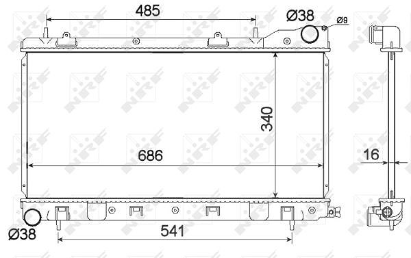 Nrf Kühler, Motorkühlung [Hersteller-Nr. 53595] für Subaru