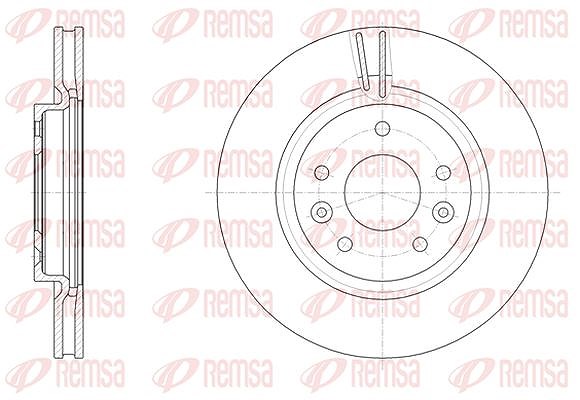 Kawe 1x Bremsscheibe [Hersteller-Nr. 6158110] für Renault, Nissan