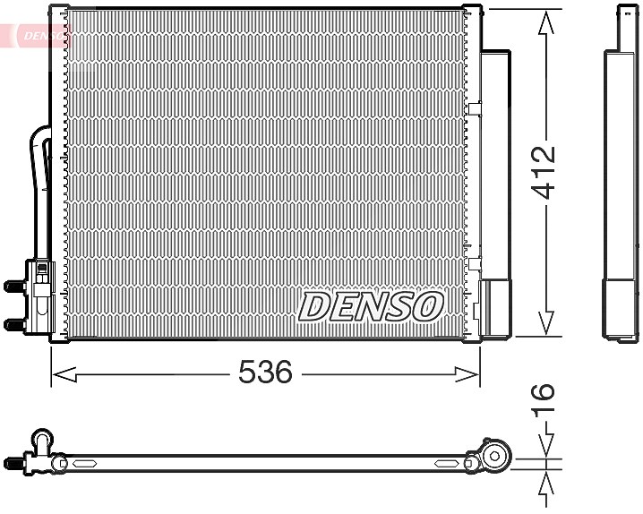 Denso Kondensator, Klimaanlage [Hersteller-Nr. DCN20043] für Opel