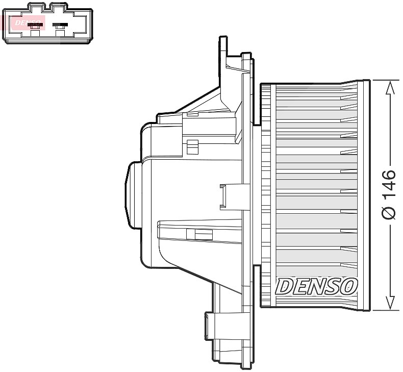 Denso Innenraumgebläse [Hersteller-Nr. DEA21014] für Ds, Citroën, Peugeot