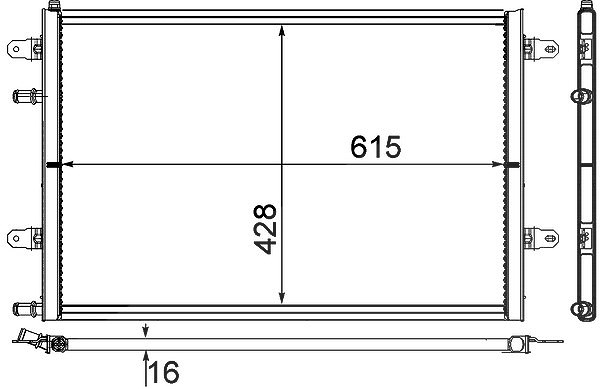 Mahle Niedertemperaturkühler, Ladeluftkühler [Hersteller-Nr. CIR10000P] für Audi