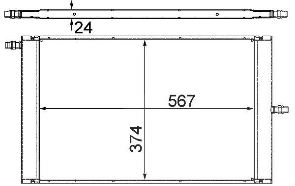 Mahle Niedertemperaturkühler, Ladeluftkühler [Hersteller-Nr. CIR7000P] für Land Rover