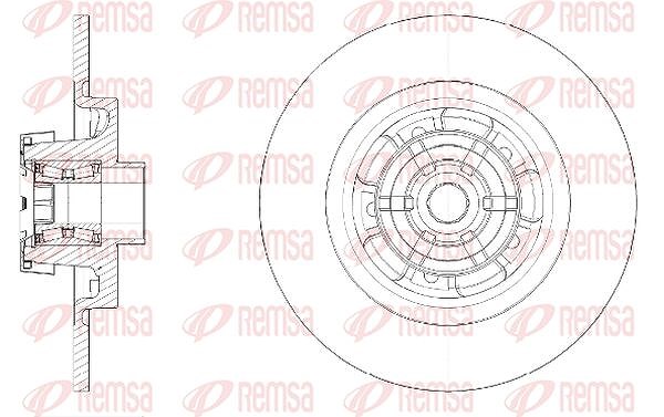 Kawe 1x Bremsscheibe [Hersteller-Nr. 6159120] für Mercedes-Benz
