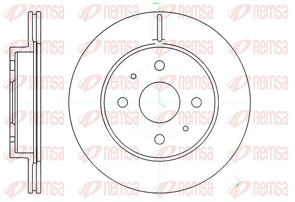 Kawe 1x Bremsscheibe [Hersteller-Nr. 6119010] für Subaru, Daihatsu