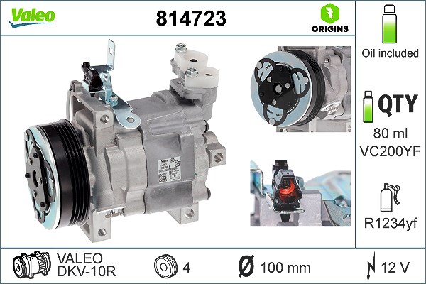 Valeo Kompressor, Klimaanlage [Hersteller-Nr. 814723] für Subaru