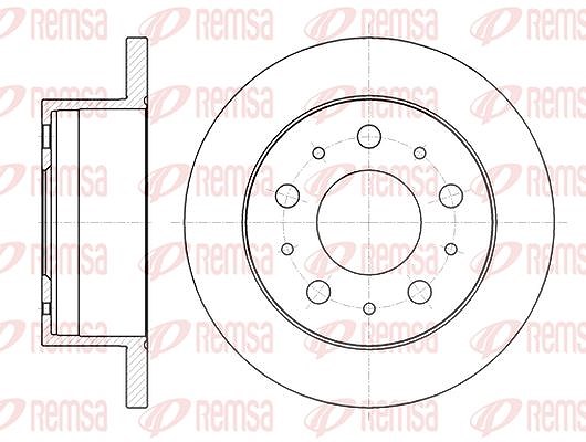 Kawe 1x Bremsscheibe [Hersteller-Nr. 6105600] für Fiat, Peugeot, Toyota, Citroën