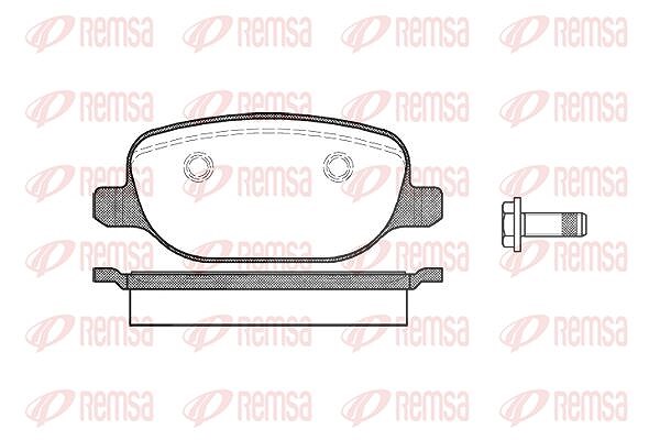 Kawe Bremsbelagsatz, Scheibenbremse [Hersteller-Nr. 087800] für Lancia, Alfa Romeo