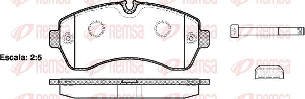 Kawe Bremsbelagsatz, Scheibenbremse [Hersteller-Nr. 124300] für VW, Mercedes-Benz