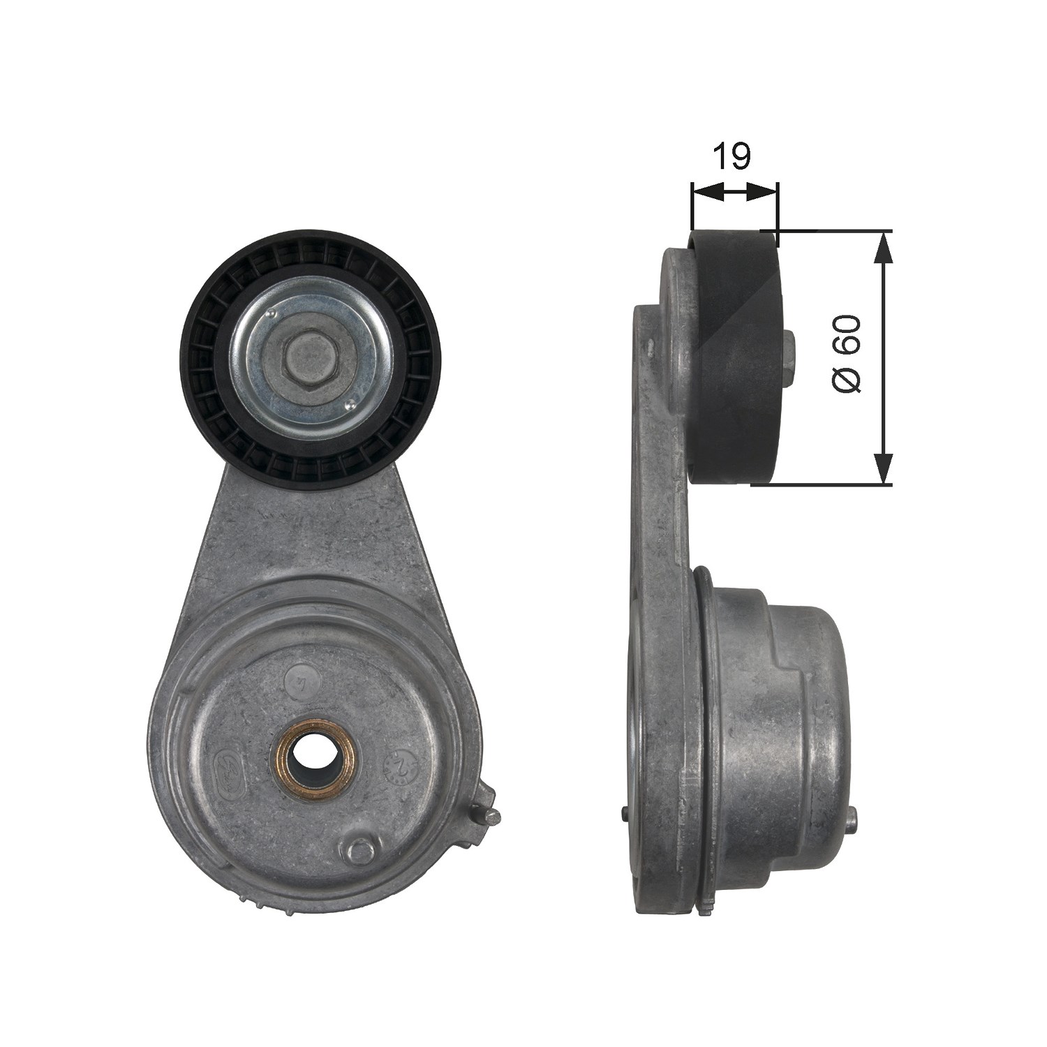 Gates Spannrolle, Keilrippenriemen [Hersteller-Nr. T39190] für Smart