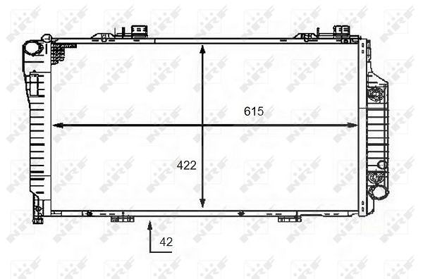 Nrf Kühler, Motorkühlung [Hersteller-Nr. 58483] für Mercedes-Benz