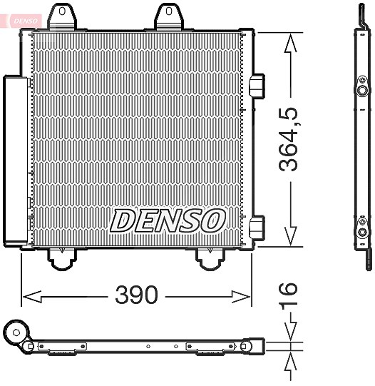 Denso Kondensator, Klimaanlage [Hersteller-Nr. DCN21033] für Toyota, Citroën, Peugeot