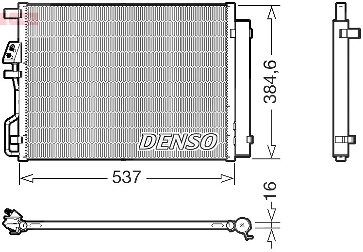 Denso Kondensator, Klimaanlage [Hersteller-Nr. DCN41021] für Hyundai