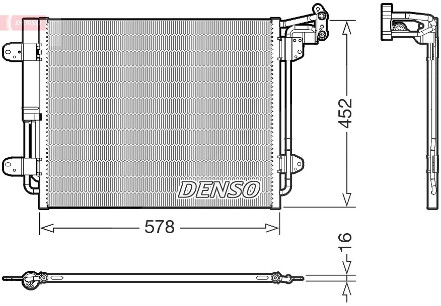 Denso Kondensator, Klimaanlage [Hersteller-Nr. DCN32067] für VW