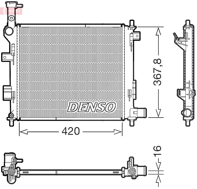 Denso Kühler, Motorkühlung [Hersteller-Nr. DRM43005] für Kia
