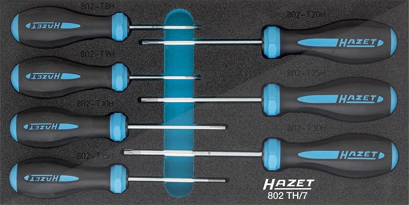 Hazet Schraubendreher Satz HEXAnamic® T8 H – T30 H 7-tlg. [Hersteller-Nr. 802TH/7]