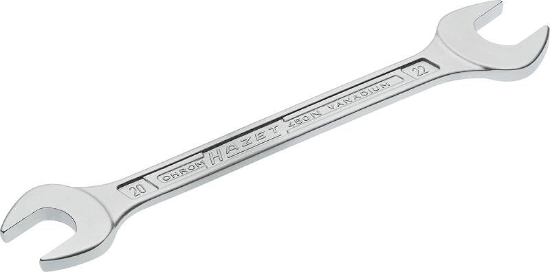 Hazet Doppel-Maulschlüssel - Außen-Sechskant Profil - 20 x 22 mm [Hersteller-Nr. 450N-20X22]