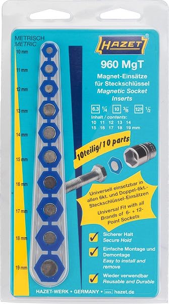 Hazet Magnet-Einsatz - für Steckschlüsseleinsätze - Sechskant Profil [Hersteller-Nr. 960MGT]