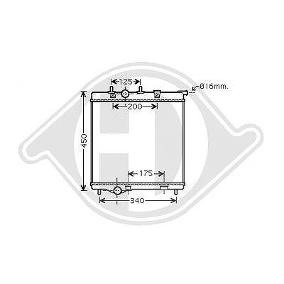 Diederichs Kühler, Motorkühlung [Hersteller-Nr. DCM2808] für Citroën, Peugeot