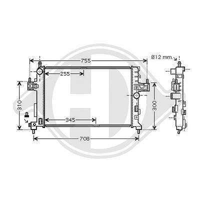 Diederichs Kühler, Motorkühlung [Hersteller-Nr. DCM2663] für Opel