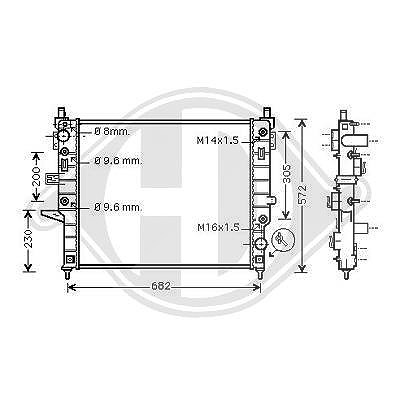 Diederichs Kühler, Motorkühlung [Hersteller-Nr. DCM2382] für Mercedes-Benz