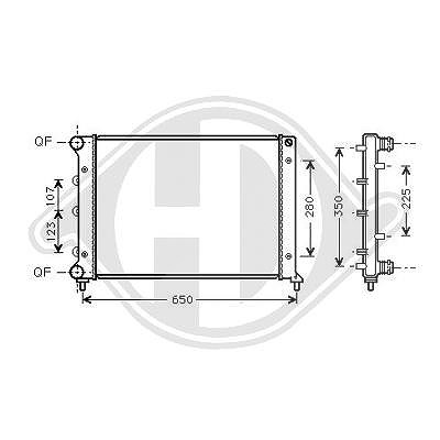 Diederichs Kühler, Motorkühlung [Hersteller-Nr. DCM1352] für Alfa Romeo