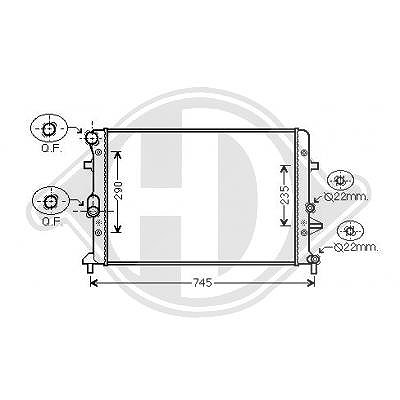 Diederichs Kühler, Motorkühlung [Hersteller-Nr. DCM3462] für VW, Audi, Skoda