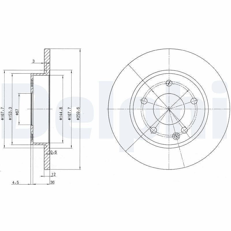 Delphi Bremsscheibe [Hersteller-Nr. BG3394] für Mercedes-Benz