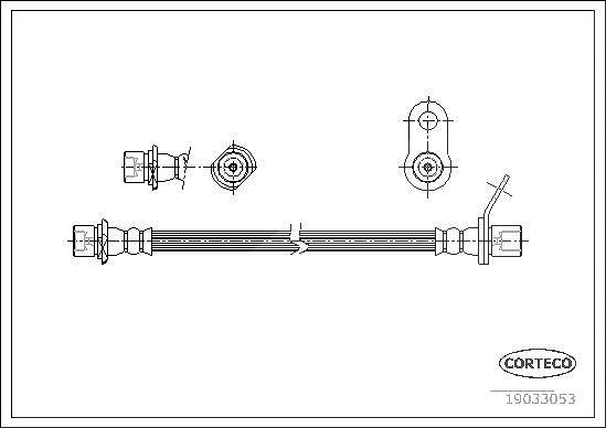 Corteco Bremsschlauch ERSTAUSRÜSTERQUALITÄT [Hersteller-Nr. 19033053] für Toyota