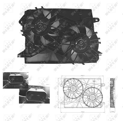 Nrf Lüfter, Motorkühlung [Hersteller-Nr. 47674] für Chrysler
