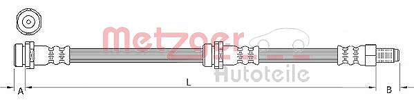Metzger Autoteile Bremsschlauch [Hersteller-Nr. 4111034] für Mazda